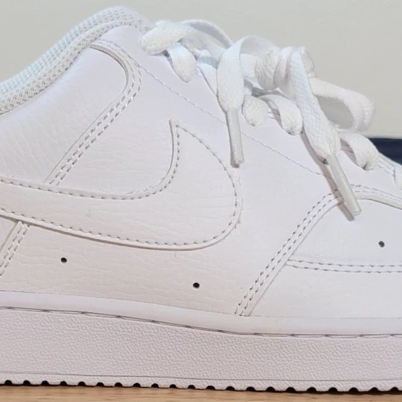 Women's Nike Court Vision Low Casual Shoes - Triple White CD5434_100 - Picture 12 of 14